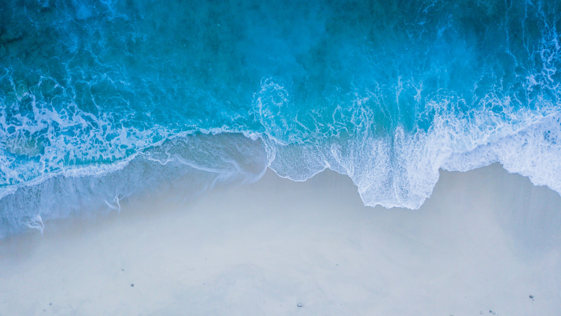 Download 1920x1080 Wallpaper Beach Sea Shore Blue Water Sea Waves