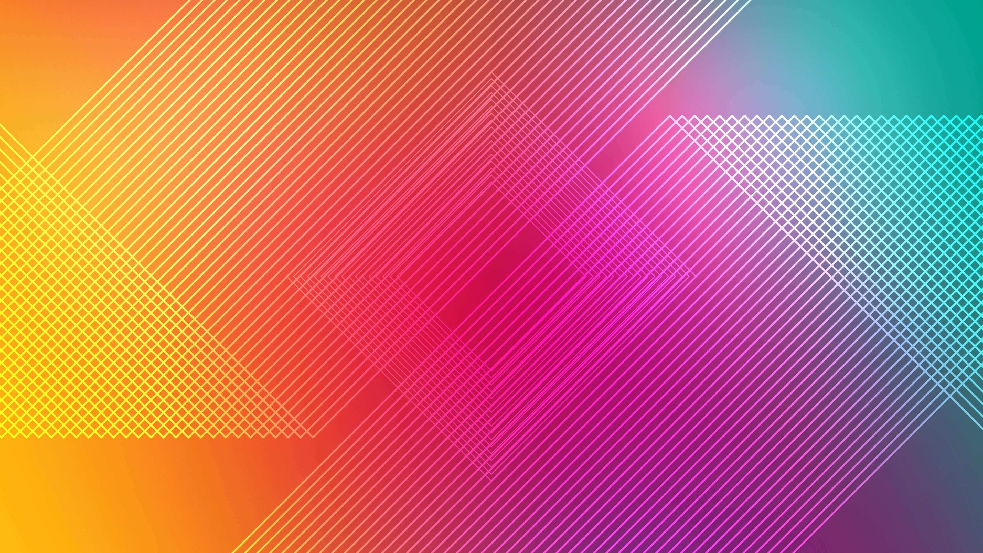 Download 3840x2160 Wallpaper Multicolor Abstract Lines Pattern 4k