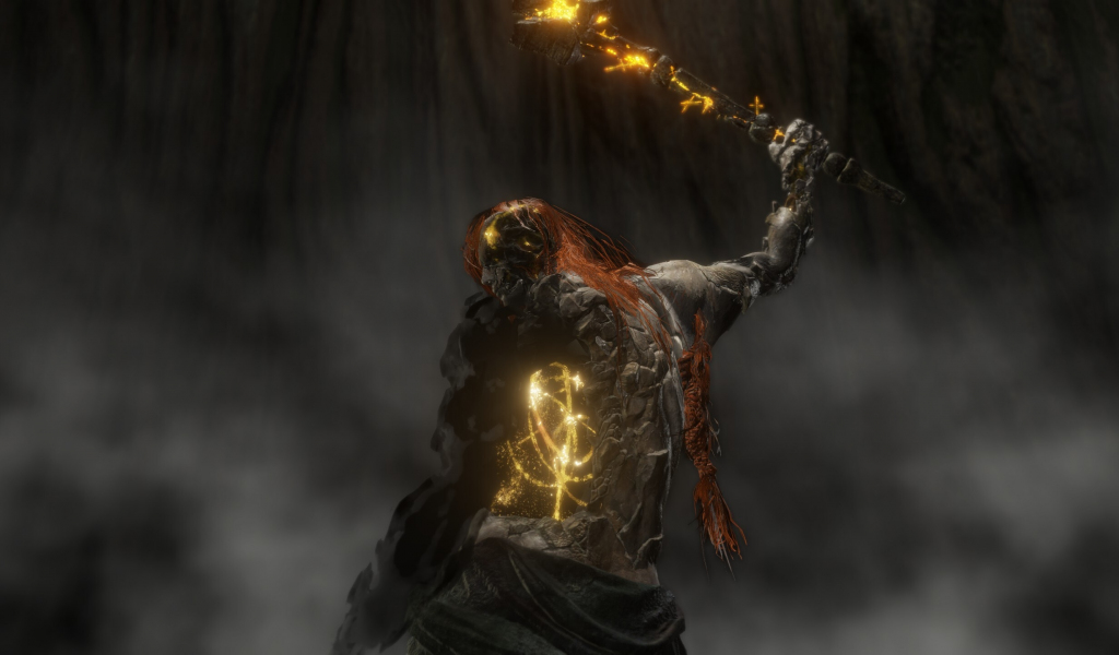 Warrior fire, Elden Ring, game, 1024x600 wallpaper