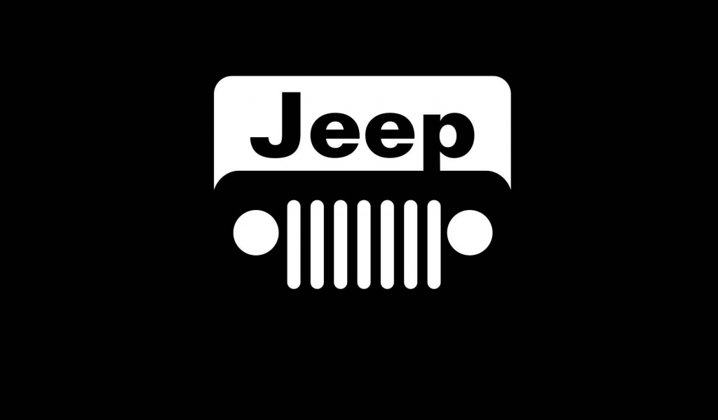 Jeep, rotated logo, black background B Stock Photo - Alamy