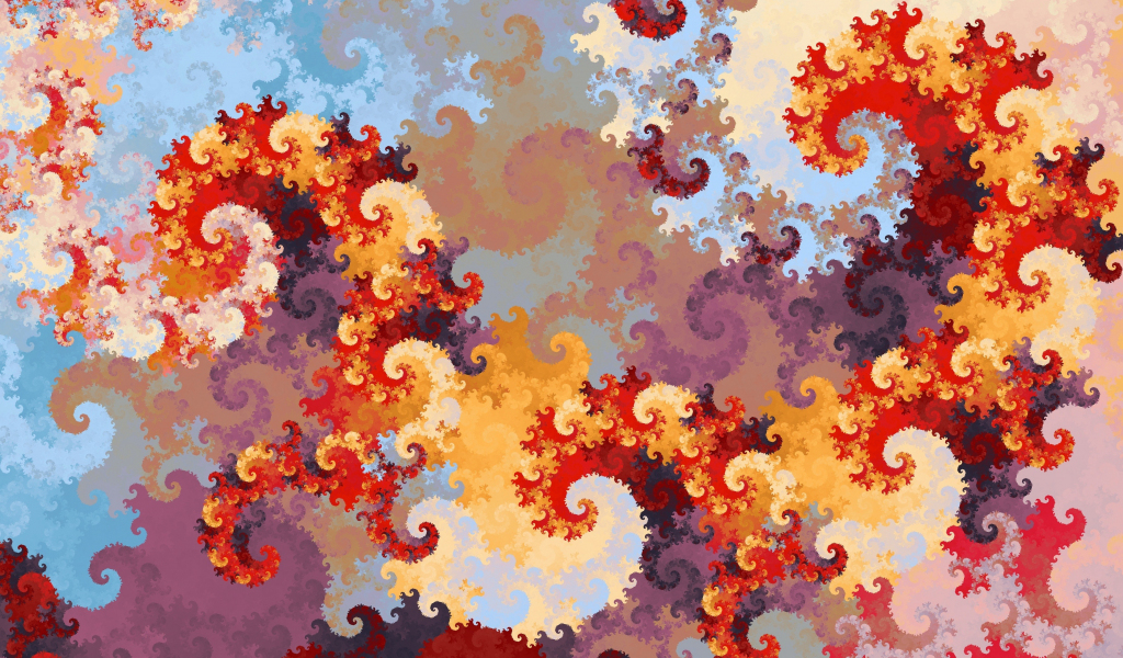 Swirl, abstract, fractal, pattern, 1024x600 wallpaper