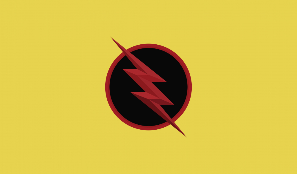 Reverse flash, logo, dc comics, minimal, 1024x600 wallpaper