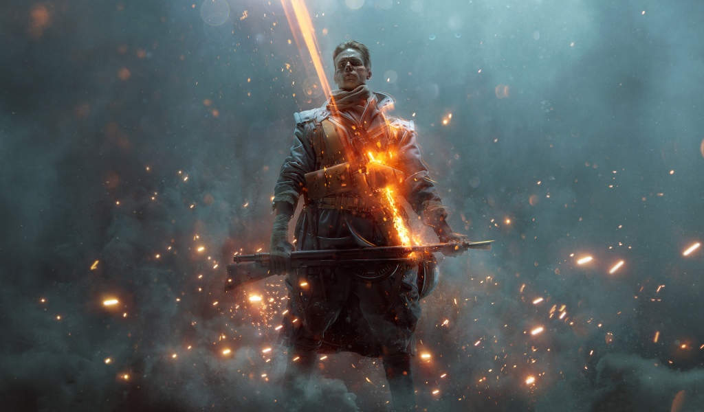 Battlefield 1, They Shall Not Pass, soldier, video game, 2017, 1024x600 wallpaper
