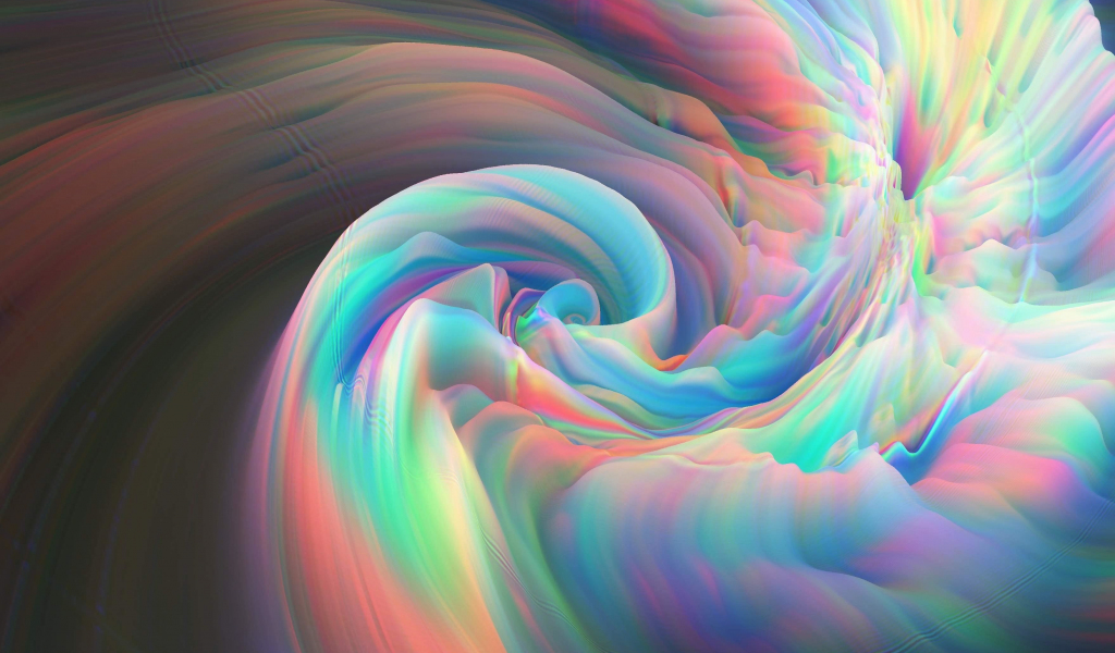 Glitch art, colorful swirl, abstraction, 1024x600 wallpaper