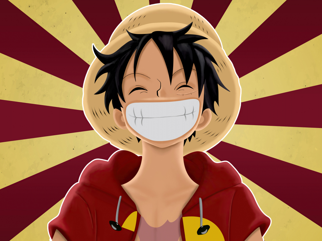 Wallpaper pirate, monkey d. luffy, one piece, anime, big smile desktop  wallpaper, hd image, picture, background, 01e1be | wallpapersmug