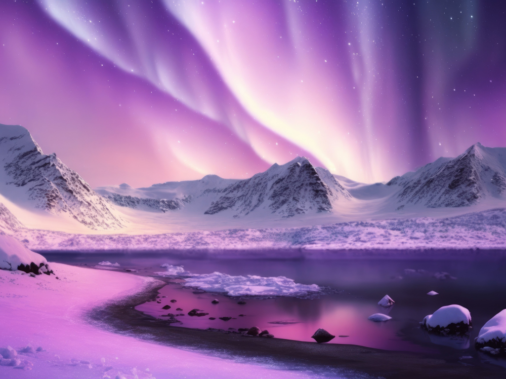 violet northern lights