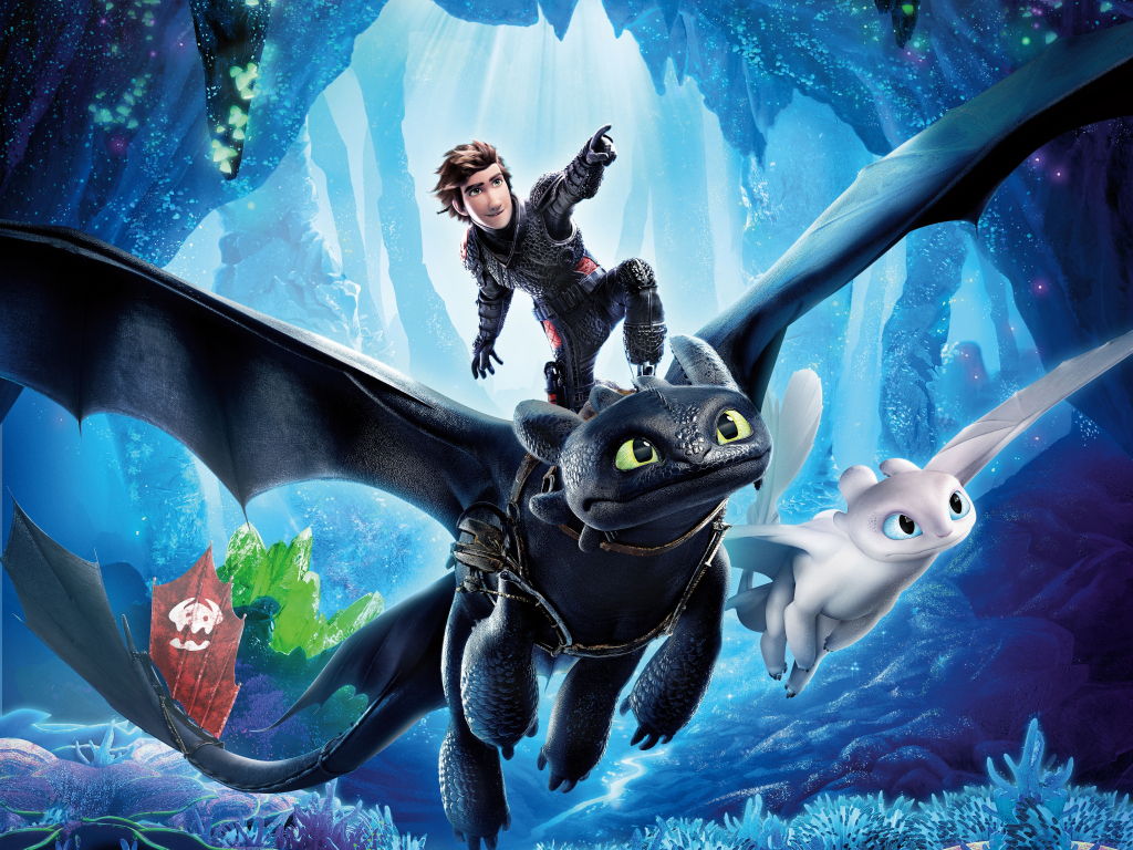 Wallpaper how to train your dragon: the hidden world, hiccup, toothless,  dragon ride desktop wallpaper, hd image, picture, background, 0b5f29 |  wallpapersmug
