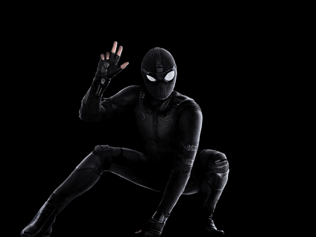 Wallpaper spider-man: far from home, black suit desktop wallpaper, hd  image, picture, background, 0bdae3 | wallpapersmug