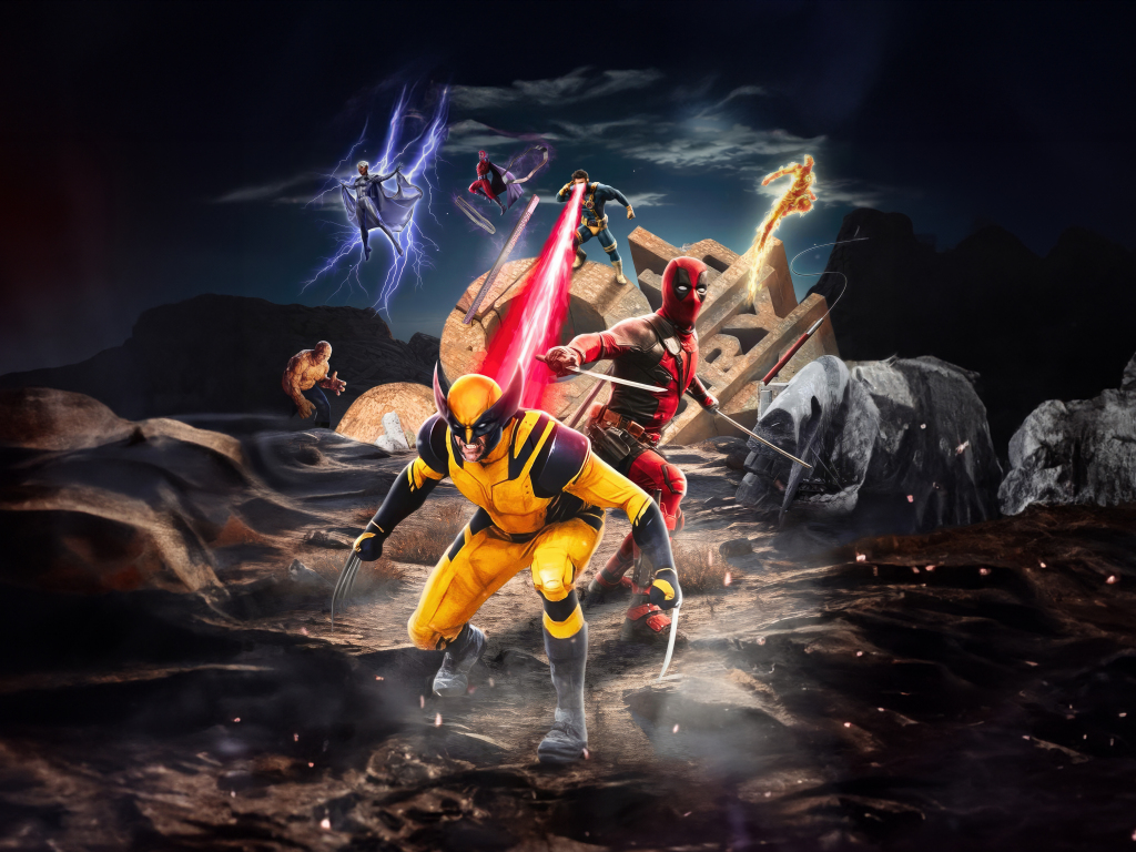 Wallpaper deadpool and wolverine, chaotic adventures, x-men, superhero ...