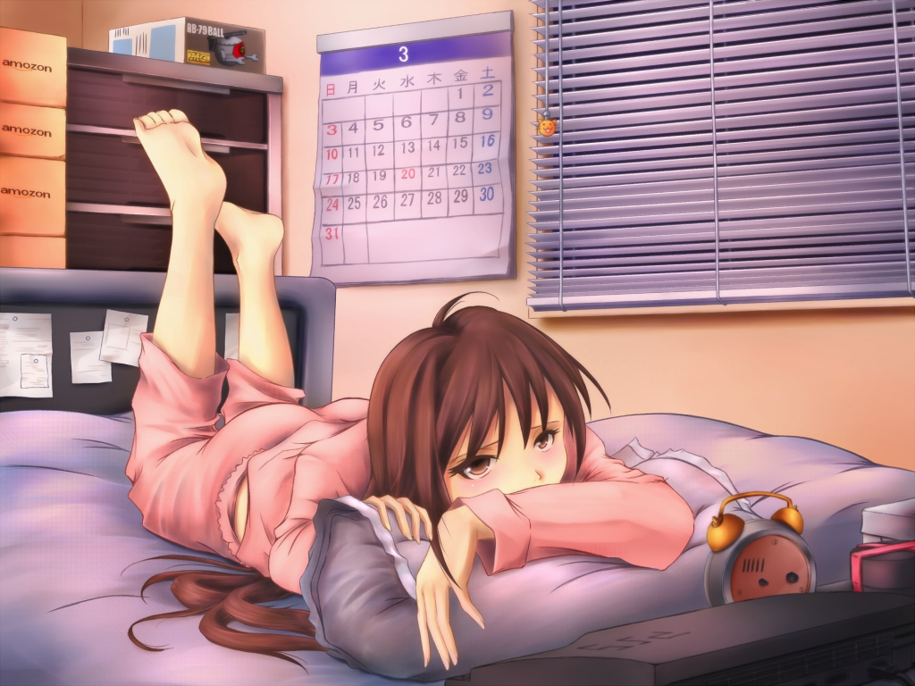 Wallpaper lying down, bed, anime girl desktop wallpaper, hd image, picture,  background, 201447 | wallpapersmug