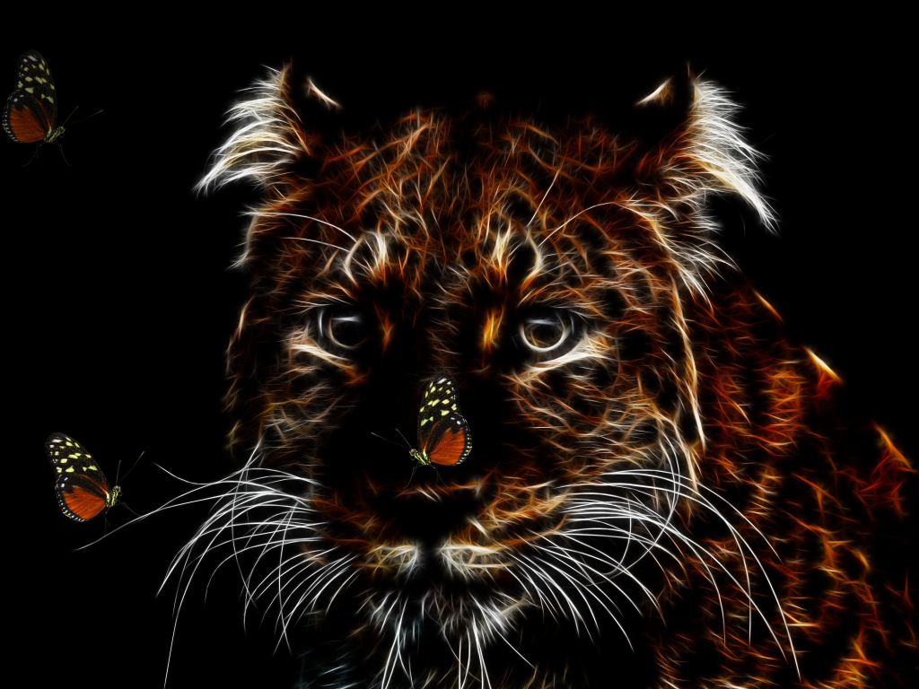 Wallpaper tiger, muzzle, art, minimal desktop wallpaper, hd image, picture,  background, 238163 | wallpapersmug