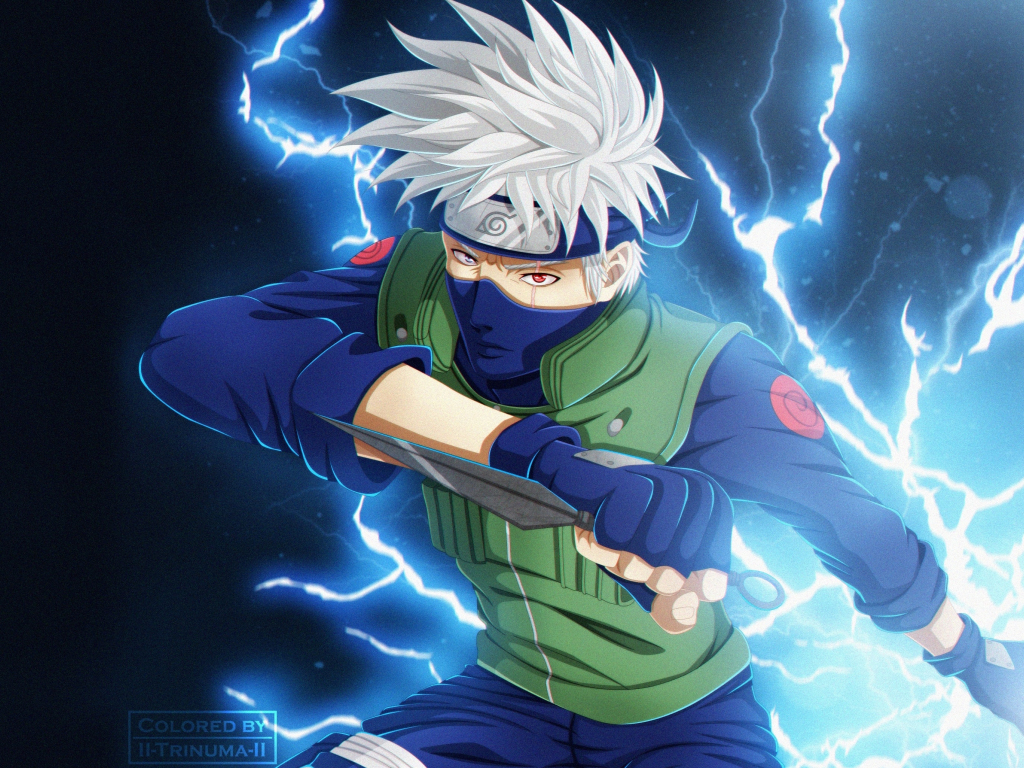 Desktop wallpaper anime, kakashi hatake, white hair, anime boy, art, hd