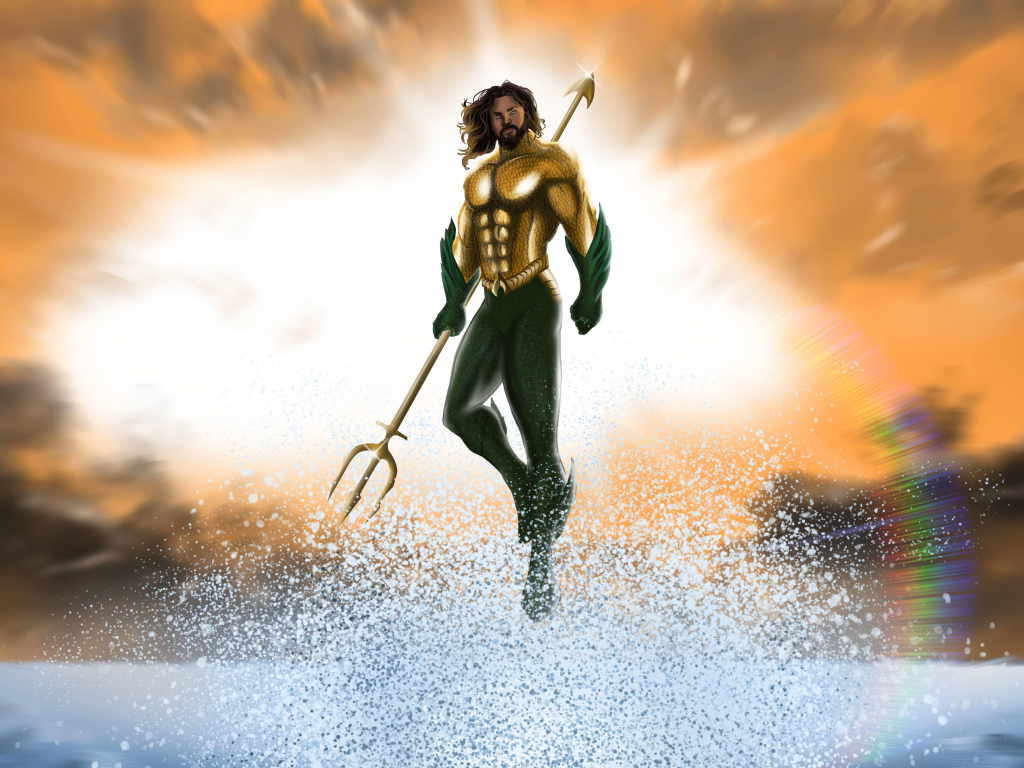 Desktop wallpaper aquaman, superhero, artwork, fan art, hd image