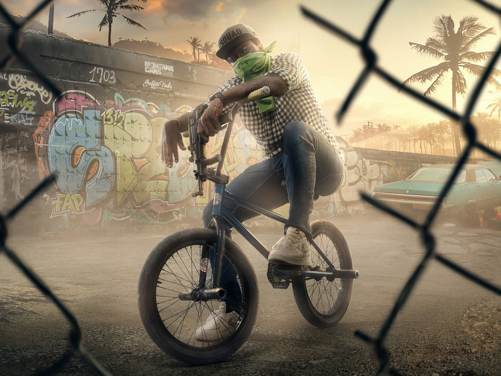 Wallpaper grand theft auto: san andreas, video game, man on cycle desktop  wallpaper, hd image, picture, background, 32a886 | wallpapersmug