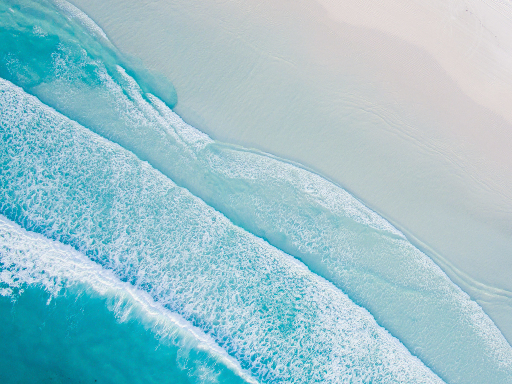 Beach, aerial view, soft, stock, 1024x768 wallpaper