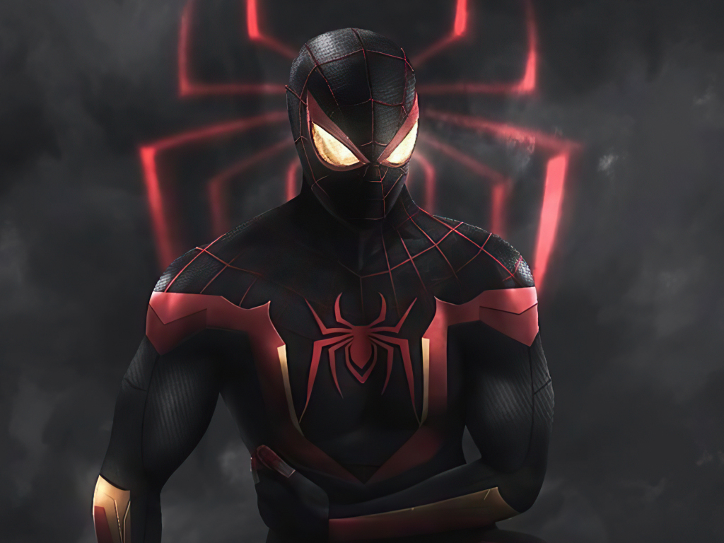 Desktop wallpaper spider-man, 2020, dark-red suit, hd image, picture