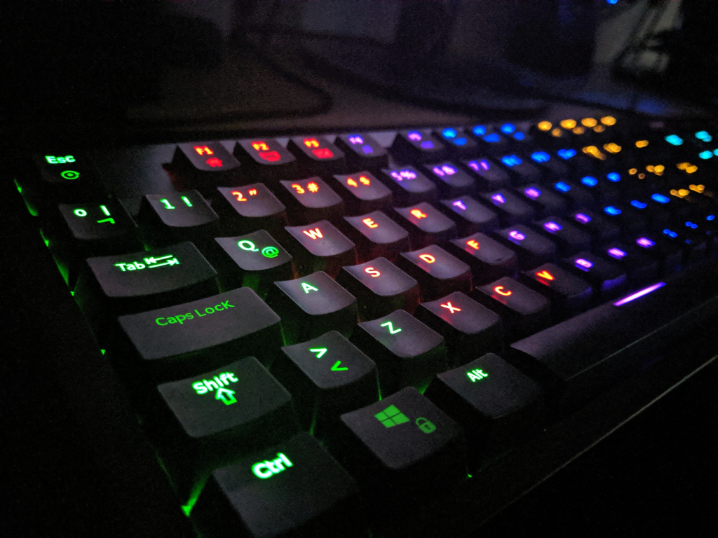 Desktop wallpaper gaming keyboard, glow, close up, hd image, picture