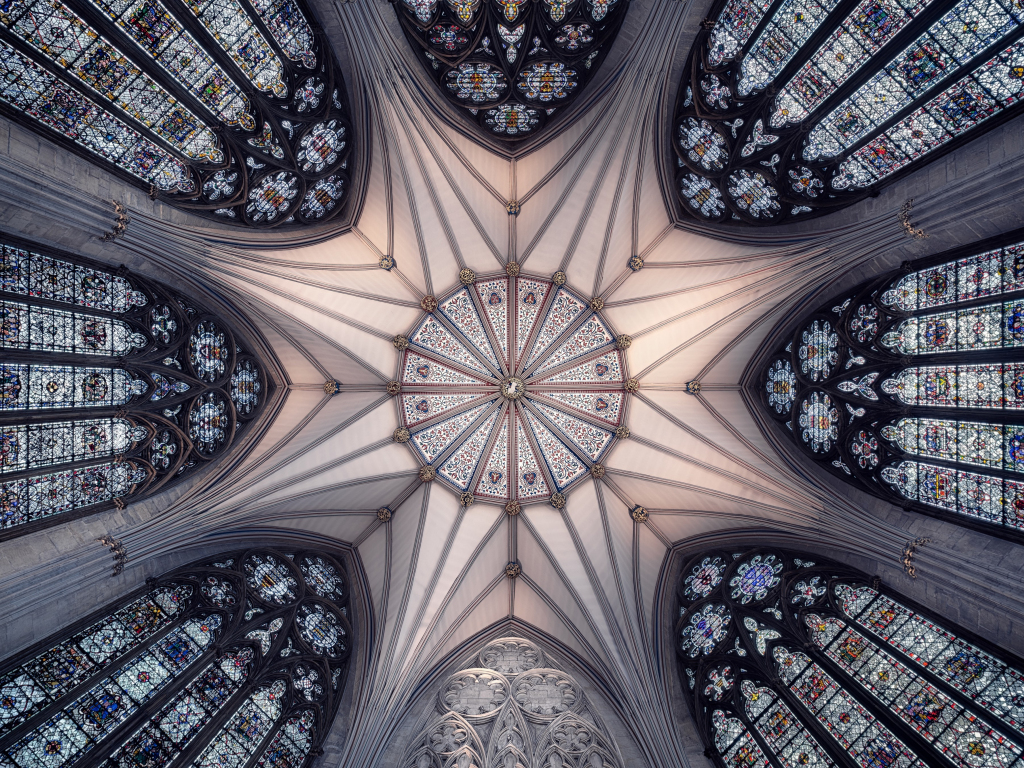 Wallpaper ceiling, cathedral, interior, architecture desktop wallpaper