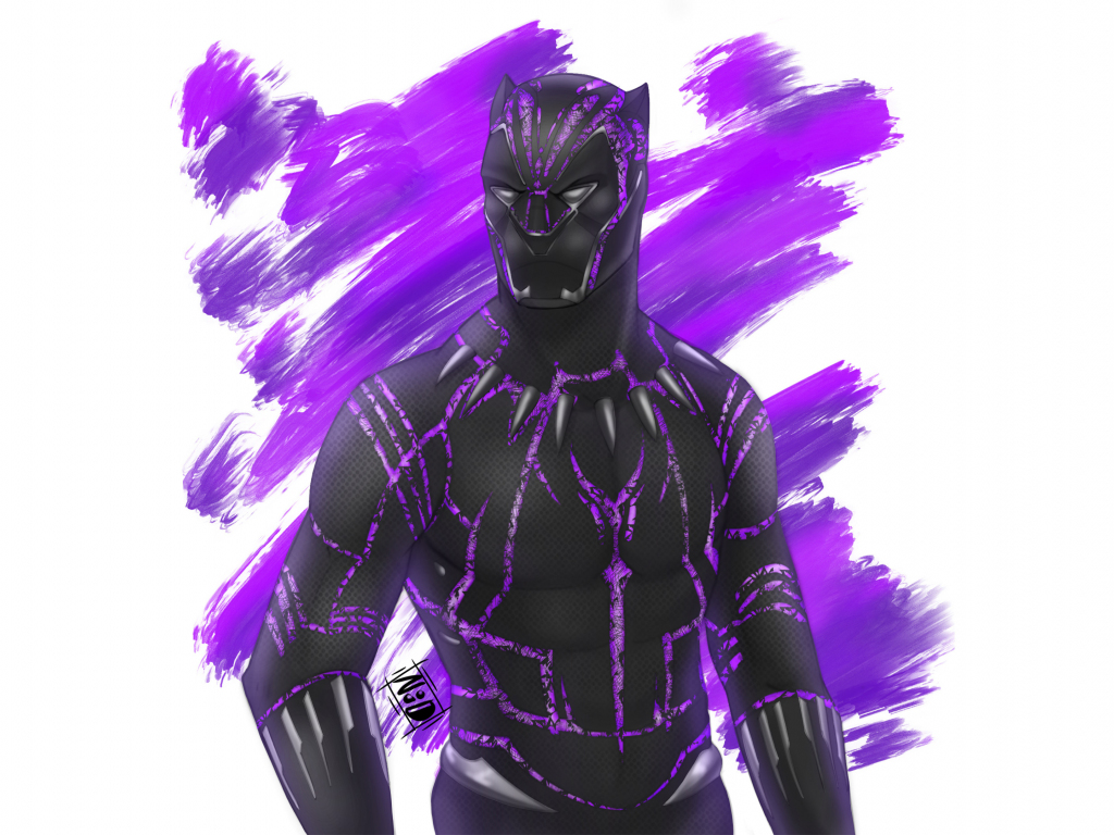 Desktop wallpaper  black  panther  superhero  fan artwork 