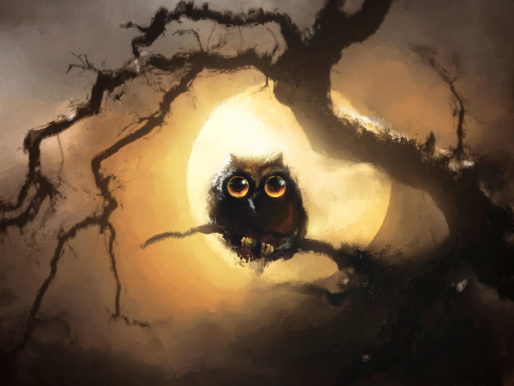 great horned owl in black Stock Illustration | Adobe Stock