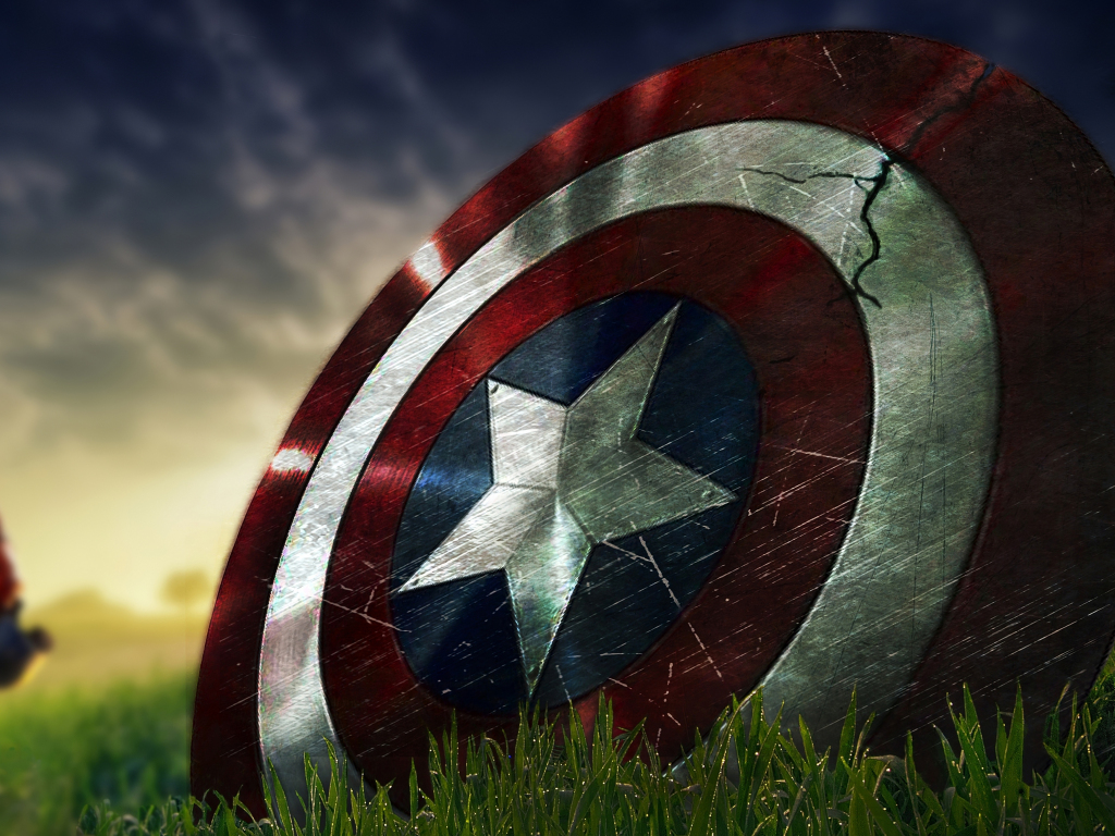 Captain America Shield Artwork 4K Mobile Wallpaper