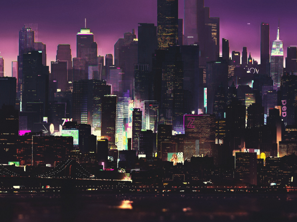 Cyberpunk City Sci-fi Ultra HD Desktop Background Wallpaper for 4K UHD TV :  Widescreen & UltraWide Desktop & Laptop : Tablet : Smartphone