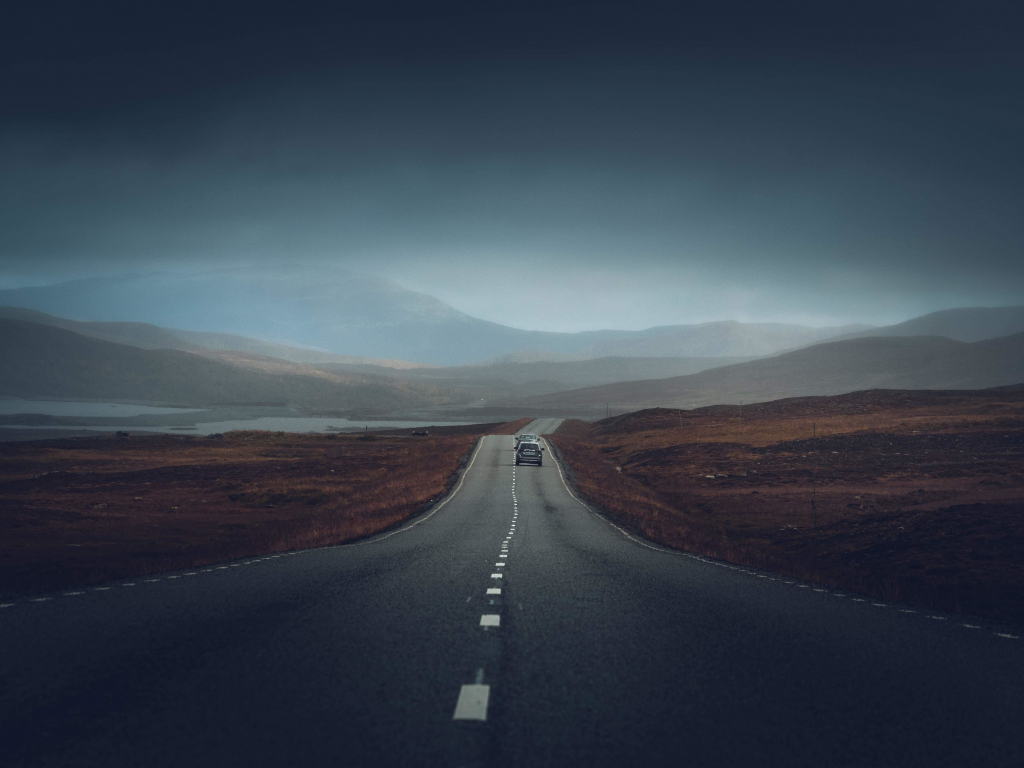 Wallpaper lone highway, landscape desktop wallpaper, hd image, picture ...