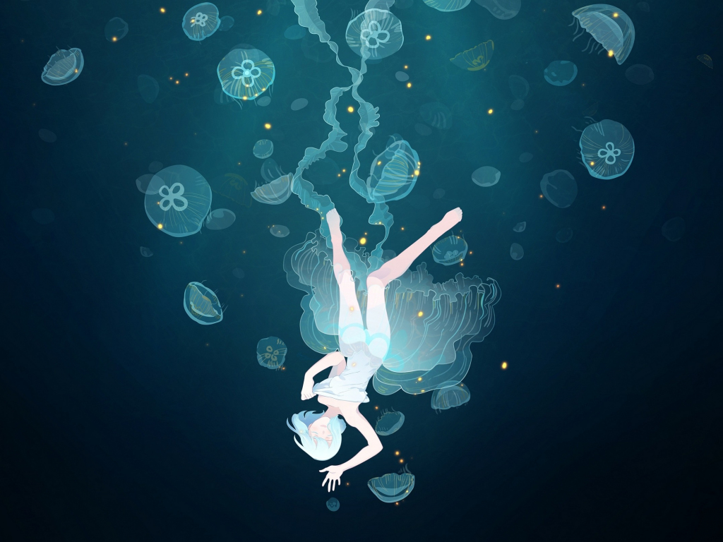 Underwater anime style | Stock Video | Pond5