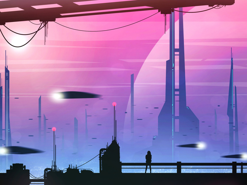 Wallpaper digital art, futuristic city desktop wallpaper, hd image ...