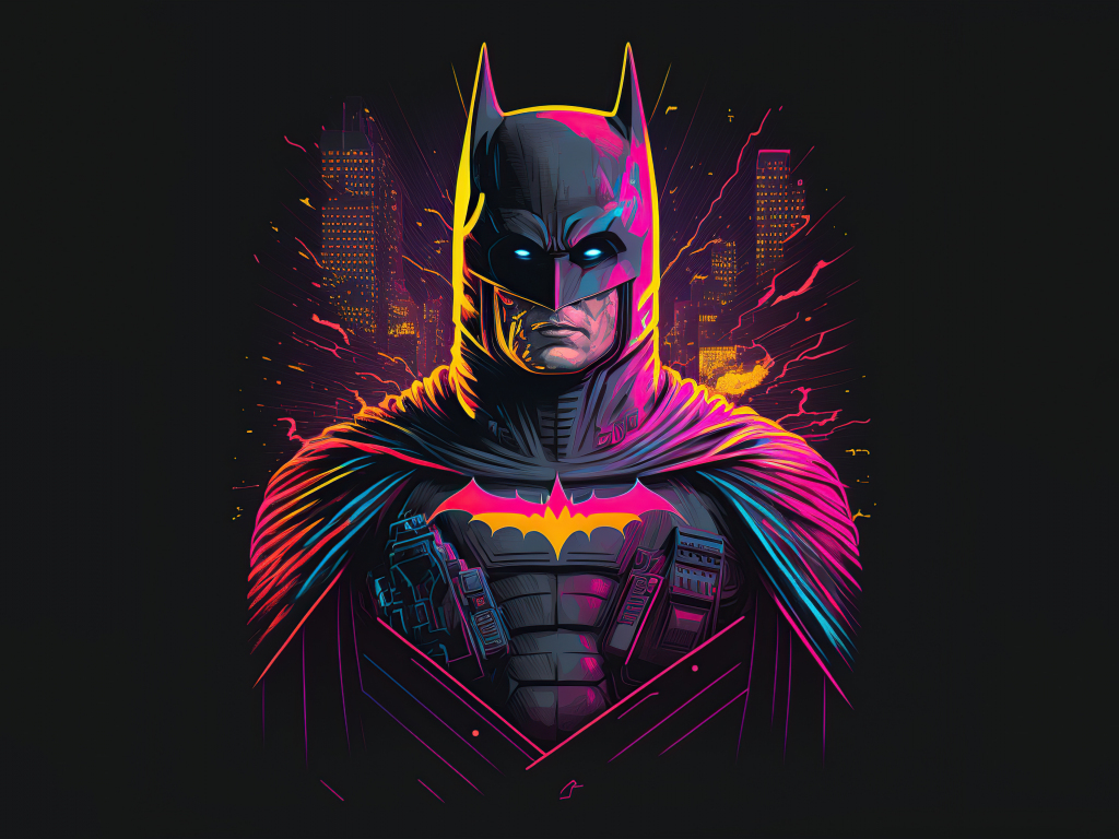 Retrofied batman, superhero, 1024x768 wallpaper