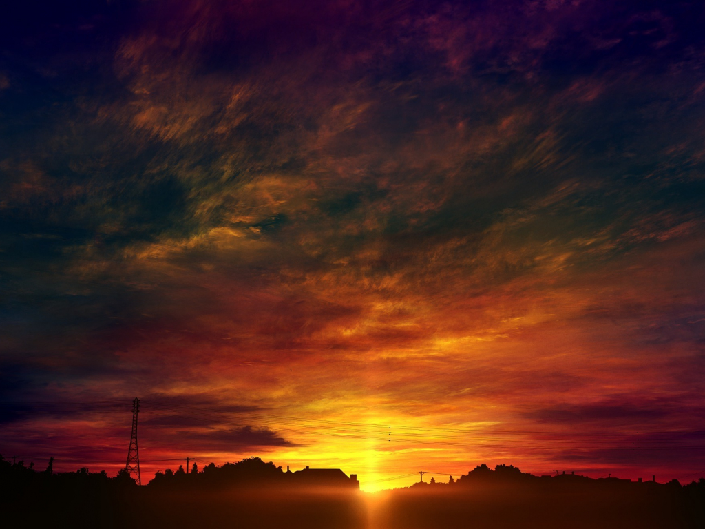 Wallpaper original, anime, sunset, sky desktop wallpaper, hd image,  picture, background, 7895bd | wallpapersmug