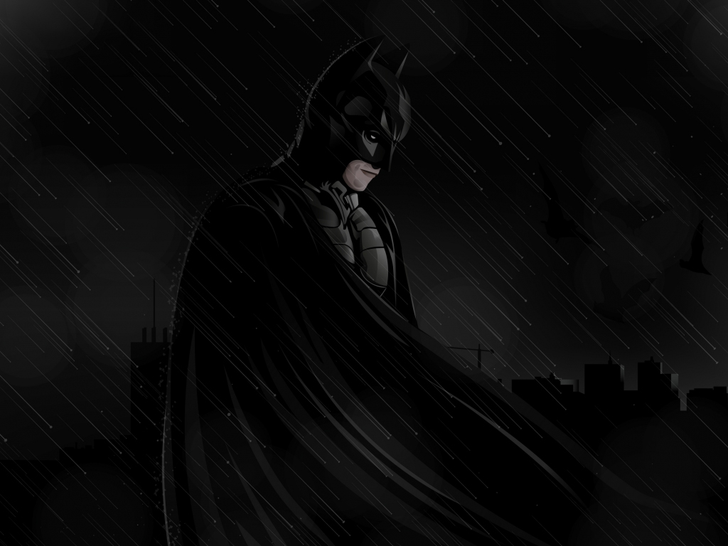 Batman, dark, superhero, rain, art wallpaper, hd image, picture ...