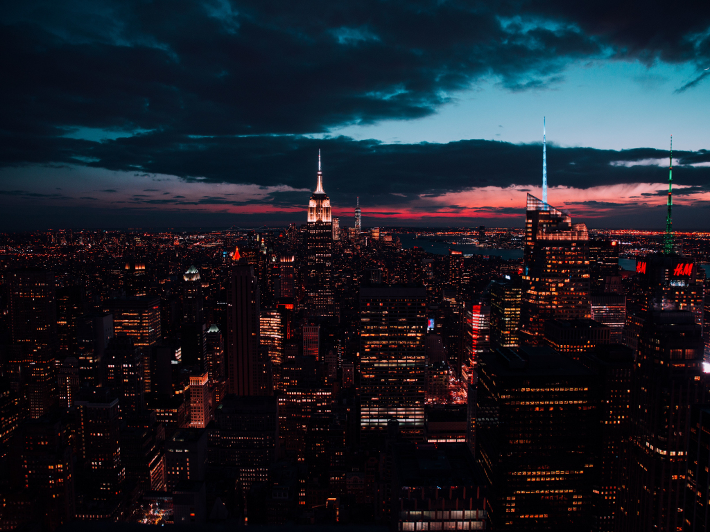 night city skyline wallpaper