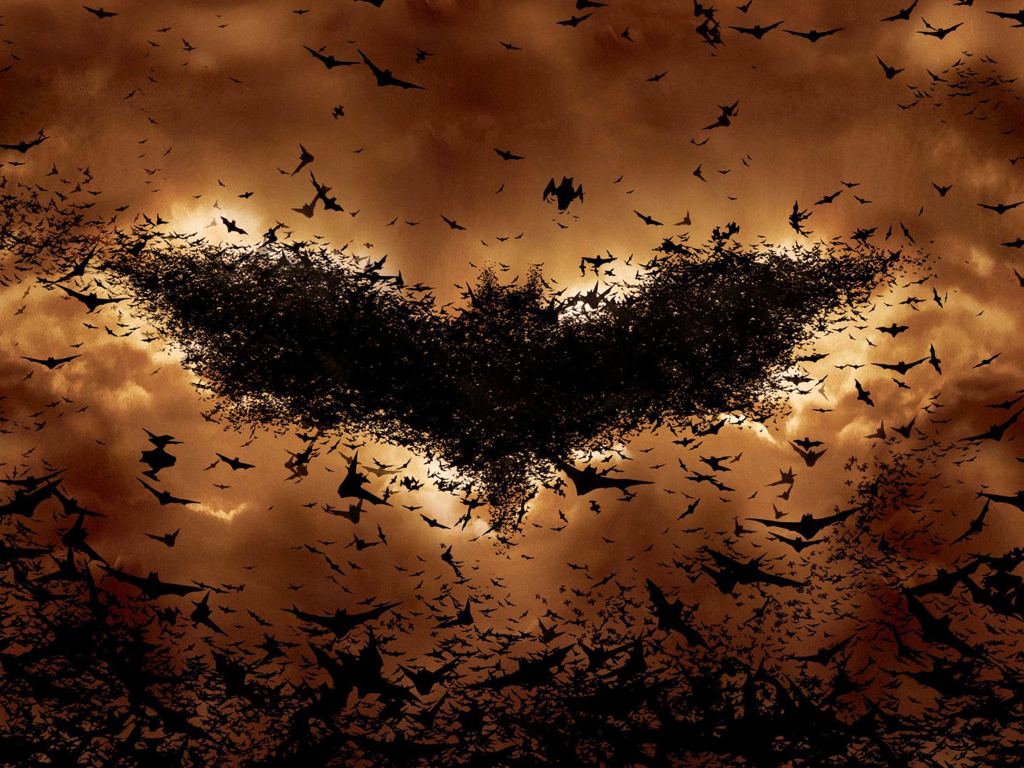 Desktop wallpaper batman begins, bats, symbol, movie, logo, hd image