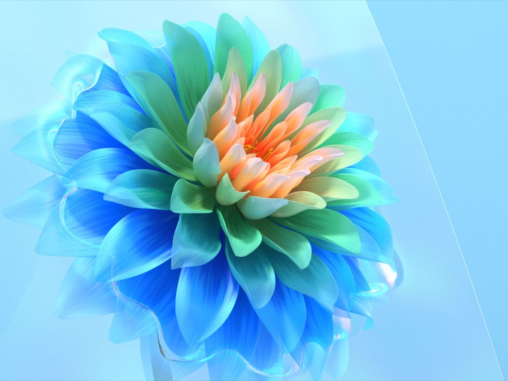 Wallpaper colorful, digital flower, art desktop wallpaper, hd image ...