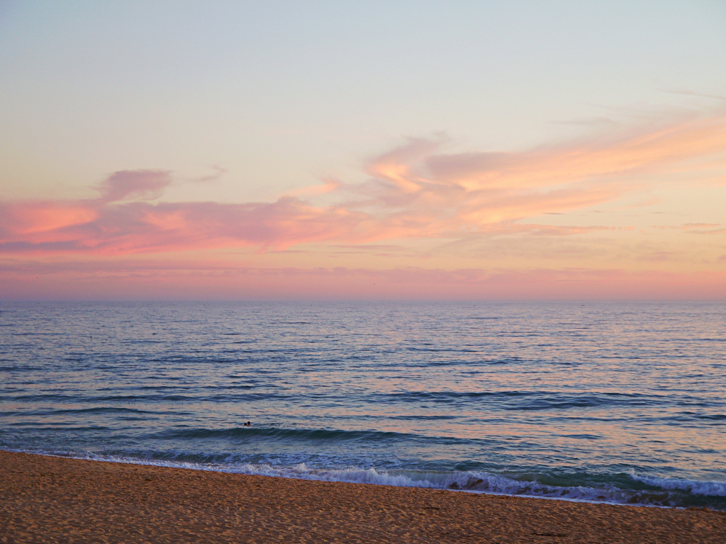 Desktop Wallpaper Calm Beach Sunset Nature Hd Image Picture