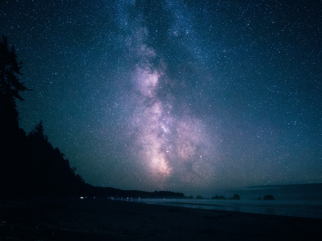 Desktop Wallpaper Starry Night Milky Way Sky Nature Hd Image