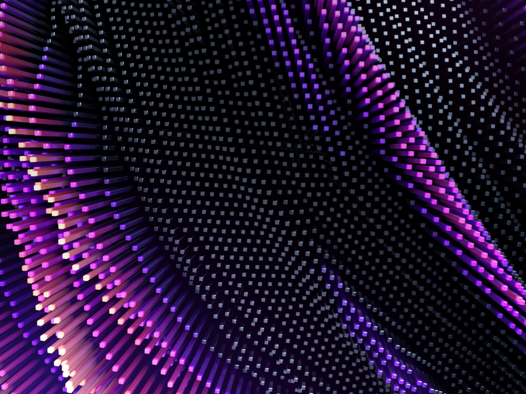 Wallpaper purple, neon, small bars, abstract desktop wallpaper, hd ...