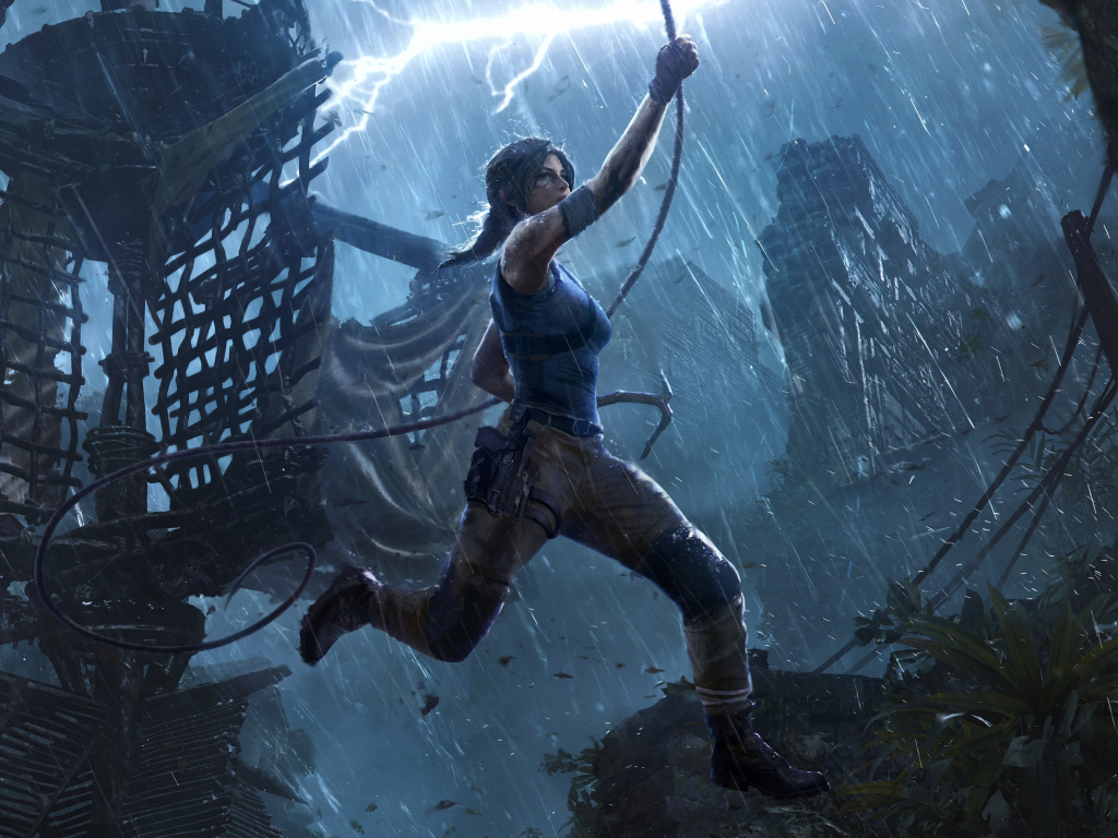 Download wallpaper cave, lara croft, radio, shadow of the tomb raider,  section games in resolution 1920x1080