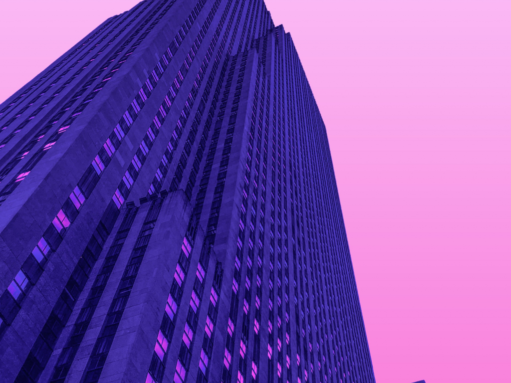 Pink sky, high building, architecture wallpaper, hd image, picture