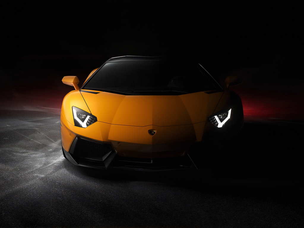 Wallpaper yellow lamborghini aventador, front desktop wallpaper, hd ...