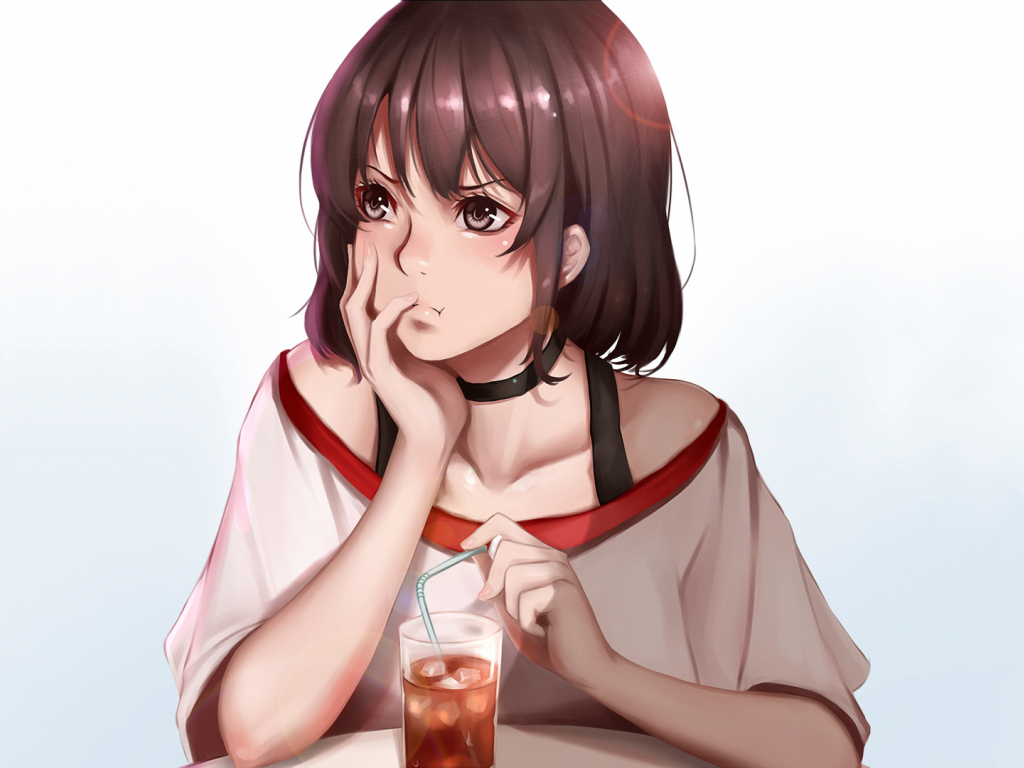 Steam Workshop::Anime girl drinking coffee