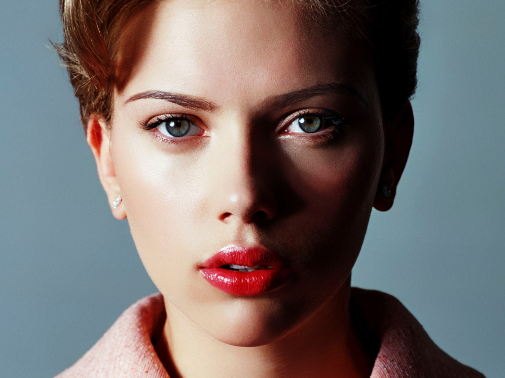 Wallpaper red lips, scarlett johansson, actress desktop wallpaper, hd ...