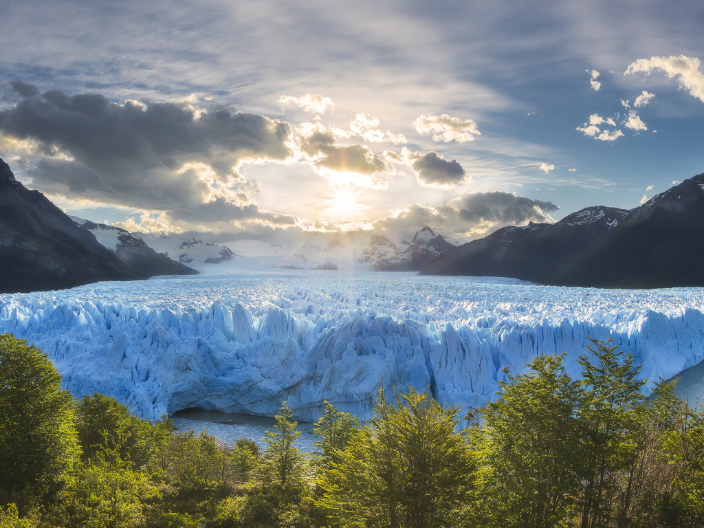 Iceberg, glacier lake, nature, 1024x768 wallpaper