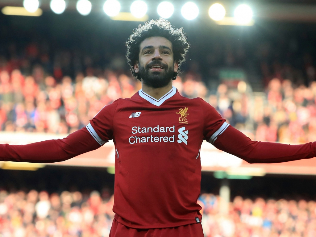 Mohamed Salah, red jersey, celebration, 720x1280 wallpaper