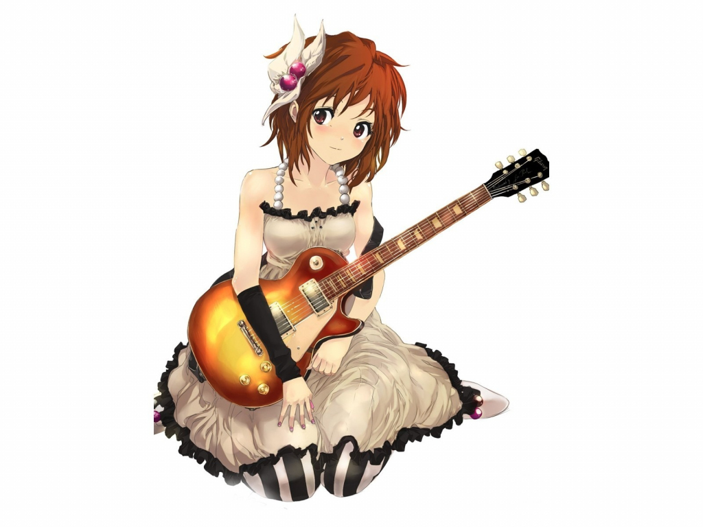 Wallpaper guitar and yui hirasawa, k-on!, anime, cute anime girl desktop  wallpaper, hd image, picture, background, a75894 | wallpapersmug