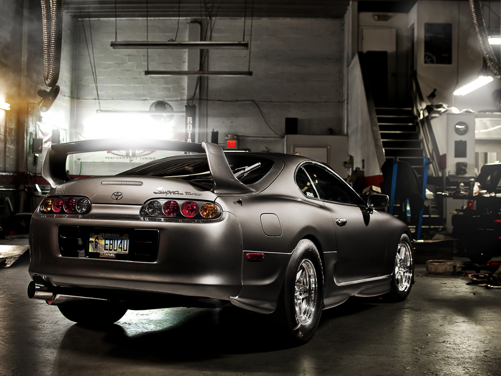 Wallpaper Rear View Garage Toyota Supra Desktop Wallpaper Hd Image Picture Background A8ac4d Wallpapersmug