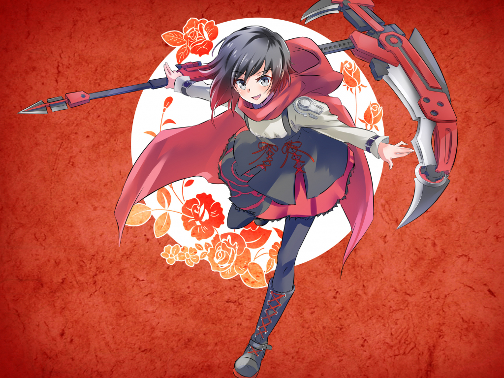 Wallpaper ruby rose, artwork, anime girl desktop wallpaper, hd image,  picture, background, b55304 | wallpapersmug