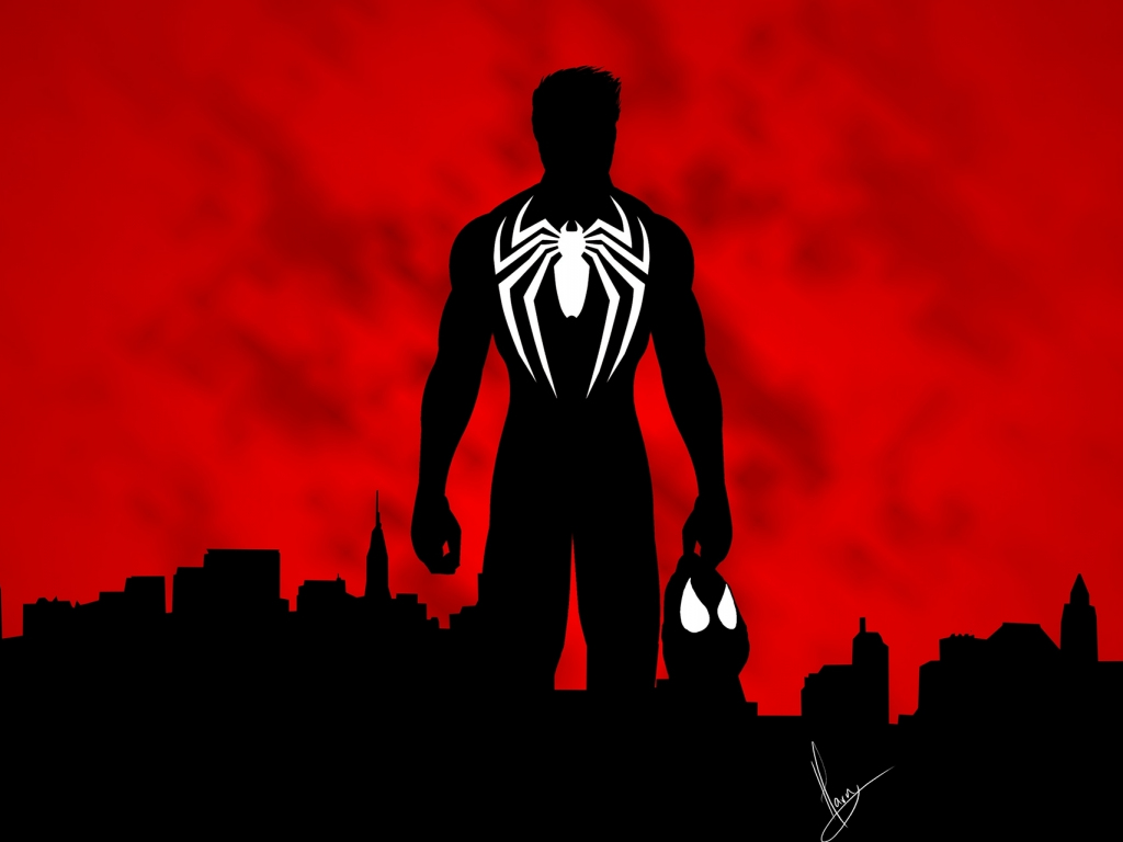 spiderman silhouette art