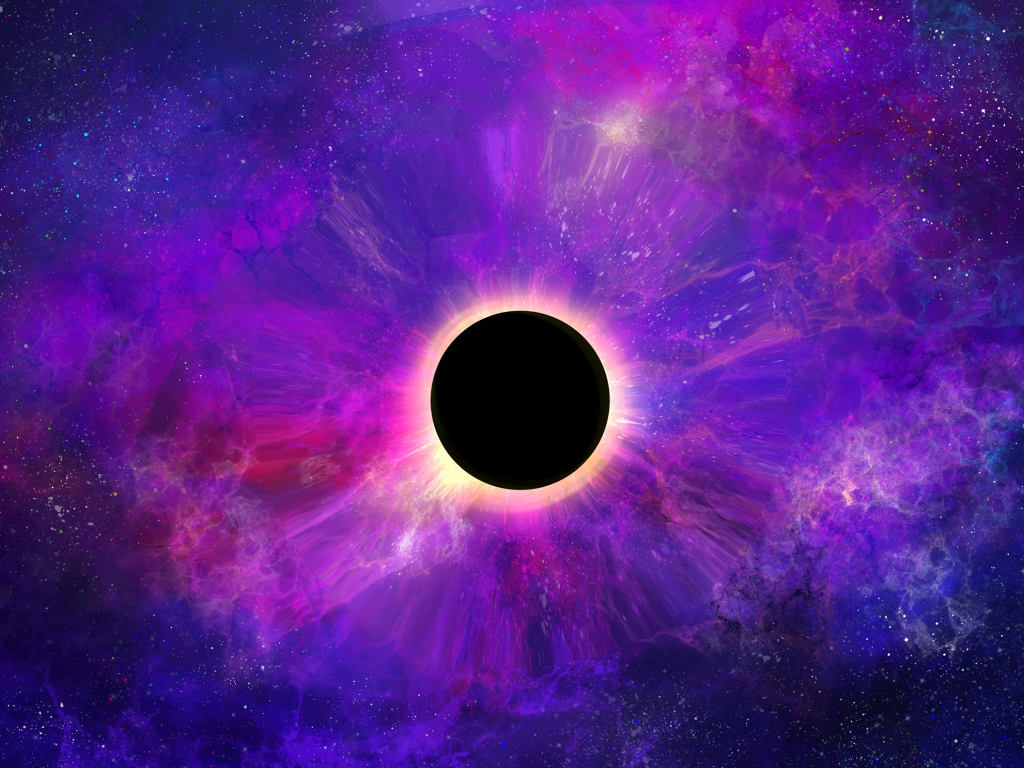 black holes in space wallpaper
